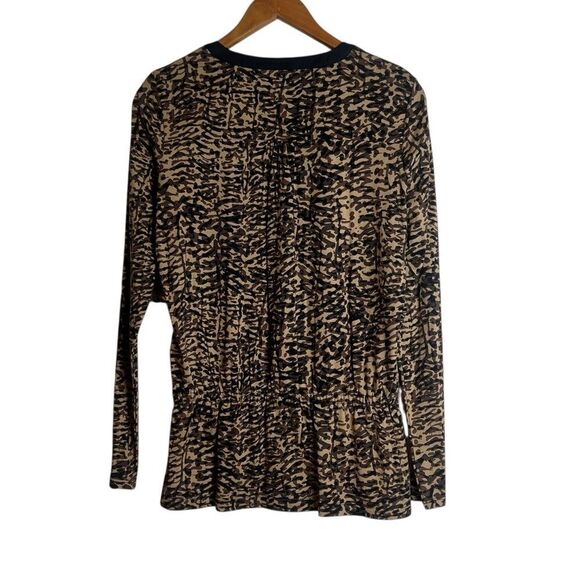NWT! Kate Hill‎ cheeta print peplum top. Size small - Picture 6 of 7